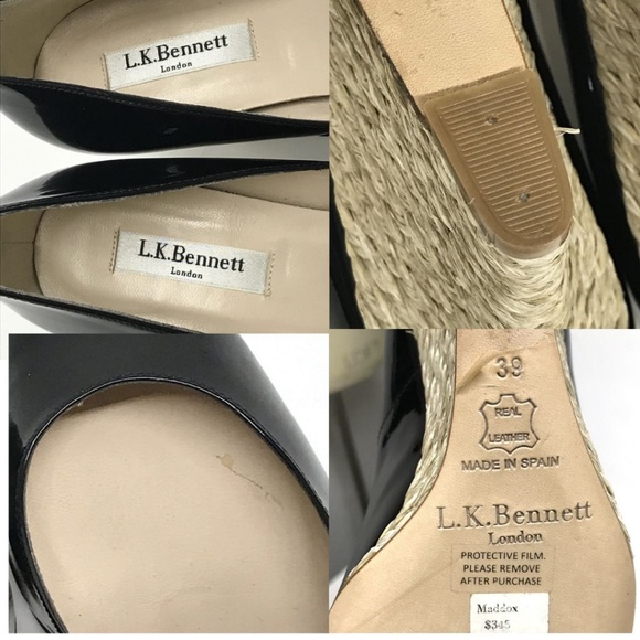 ❌❌SOLD❌❌ LK BENNETT MADDOX Wedge Heels 39 8.5 9 - Picture 7 of 8